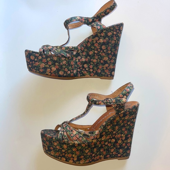 Jeffrey Campbell Floral Wedges - Picture 4 of 6